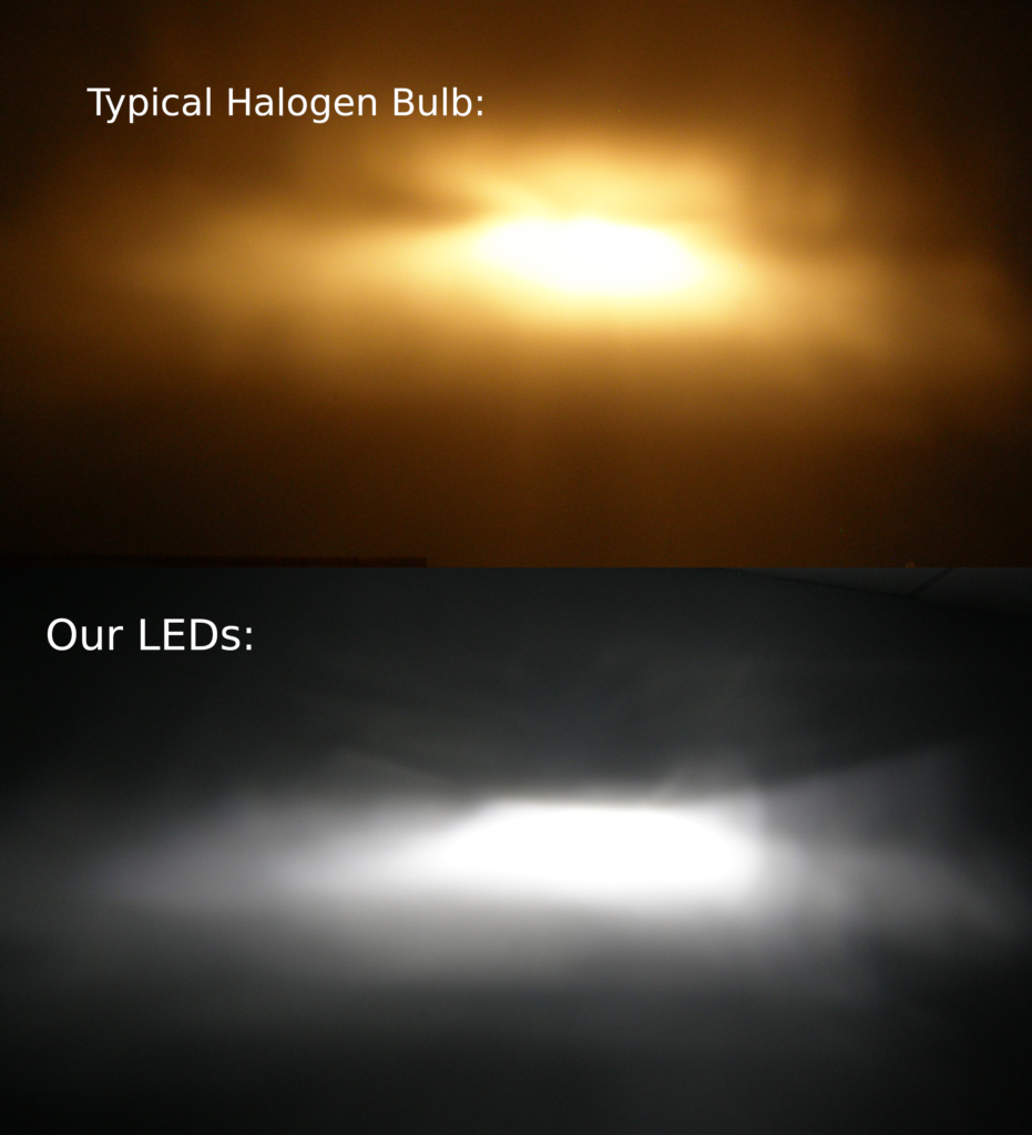 LED and Halogen comparison for restomods